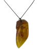 Product image 1 of the product “Pendant “Rough Stone with Wood” with Amber, Length 68 mm ”
