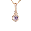 Artikelbild 1 des Artikels “Anhänger „Rund mit Blütenkappe“ aus 585 Rotgold mit Amethyst “