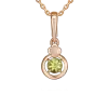 Artikelbild 1 des Artikels “Anhänger „Rund mit Kleeblattöse“ aus 585 Rotgold mit Chrysolith “