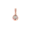 Artikelbild 1 des Artikels “Anhänger „Rund mit Solitär“ aus 585 Rotgold mit Brillanten, Höhe 15 mm “