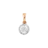 Product image 1 of the product “Pendant “Round with Stone Halo” in 585 Rose Gold with Diamonds ”