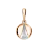 Artikelbild 1 des Artikels “Anhänger „Runde Scheibe mit Stein“ aus 585 Rotgold mit Zirkonia “