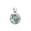 Artikelbild 1 des Artikels “Anhänger „Rundstein mit Steinschwung“ aus 925 Silber mit Zirkonia und Quarz “