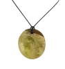Product image 1 of the product “Pendant “Disc with Wood” with Amber ”