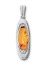 Product image 1 of the product “Pendant “Narrow Oval” in 925 Sterling Silver with Amber ”