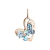 Artikelbild 1 des Artikels “Anhänger „Schmetterling mit Topasen“ aus 585 Rotgold mit Zirkonia und Topas “