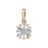 Artikelbild 1 des Artikels “Anhänger „Solitär in Blüte“ aus 585 Bicolor-Gold mit Brillanten, Höhe 18 mm “