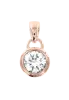 Product image 1 of the product “Pendant “Solitaire in Setting” in Gold-Plated 925 Sterling Silver with Cubic Zirconia ”