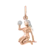 Artikelbild 1 des Artikels “Anhänger Sternzeichen Jungfrau aus 585 Rotgold mit Zirkonia, Höhe 25 mm “