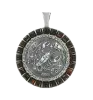Product image 1 of the product “Zodiac Sign Pendant Cancer in 925 Sterling Silver with Genuine Amber ”
