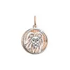 Product image 1 of the product “Zodiac Sign Pendant Leo in 585 Two-Tone Gold, Height 21 mm ”
