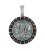 Product image 1 of the product “Zodiac Sign Pendant Leo in 925 Sterling Silver with Genuine Amber, Height 41 mm ”