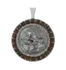Product image 1 of the product “Zodiac Sign Pendant Sagittarius in 925 Sterling Silver with Genuine Amber, Height 41 mm ”