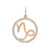 Product image 1 of the product “Zodiac Sign Pendant Capricorn in 585 Rose Gold with Cubic Zirconia, Height 21 mm ”