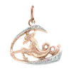 Product image 1 of the product “Zodiac Sign Pendant Capricorn in 585 Rose Gold with Cubic Zirconia, Height 25 mm ”