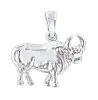 Product image 1 of the product “Zodiac Sign Pendant Taurus in 925 Sterling Silver, Height 20 mm ”