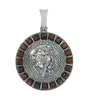 Product image 1 of the product “Zodiac Sign Pendant Taurus in 925 Sterling Silver with Genuine Amber, Height 41 mm ”