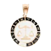 Изображение 1 товара «Подвеска знак зодиака Весы из красного золота 585 пробы, высота 30 мм »