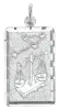 Product image 1 of the product “Zodiac Sign Pendant Libra in 925 Sterling Silver, Height 34 mm ”