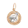 Product image 1 of the product “Zodiac Sign Pendant Aries in 585 Two-Tone Gold, Height 26 mm ”