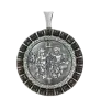 Artikelbild 1 des Artikels “Anhänger Sternzeichen Zwillinge aus 925 Silber mit echtem Bernstein, Höhe 41 mm “