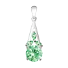 Artikelbild 1 des Artikels “Anhänger „Tropfen mit grünen Steinen“ aus 925 Silber mit Zirkonia “