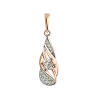 Product image 1 of the product “Pendant “Teardrop with Sweep” in 585 Two-Tone Gold with Cubic Zirconia ”