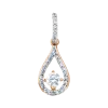 Product image 1 of the product “Pendant “Teardrop with Stone Halo” in 585 Rose Gold with Cubic Zirconia ”
