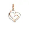 Product image 1 of the product “Pendant “Intertwined Hearts” in 585 Rose Gold with Cubic Zirconia ”
