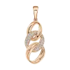Artikelbild 1 des Artikels “Anhänger „Verschlungene Ringe mit Steinen“ aus 585 Rotgold mit Zirkonia “