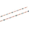 Product image 1 of the product “Bracelet “Link Bracelet with Blue Stones” in 585 Rose Gold with Cubic Zirconia and London Blue Topaz ”