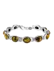 Product image 1 of the product “Bracelet “Oval Stones in a Row” in 925 Sterling Silver with Amber ”