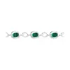 Product image 1 of the product “Bracelet “Oval Malachite Stones” in 925 Sterling Silver with Malachite ”