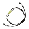 Product image 1 of the product “Bracelet “Textile Cord with Green Stones” in 585 Rose Gold with Cubic Zirconia ”