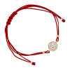 Product image 1 of the product “Bracelet “Textile Cord with Stone Rosette” in 585 Rose Gold with Cubic Zirconia ”