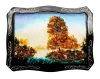 Product image 1 of the product “Amber Picture “Landscape with Tree by the Lake” ”