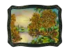 Artikelbild 1 des Artikels “Bernsteinbild „Landschaft mit Birken am Teich“ “