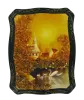 Artikelbild 1 des Artikels “Bernsteinbild „Landschaft mit Schwänen und Kirche“ “