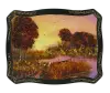 Изображение 1 товара «Картина из янтаря «Пейзаж с прудом» »