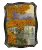 Artikelbild 1 des Artikels “Bernsteinbild „Landschaft mit Wasserfall“ “