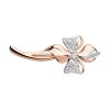 Product image 1 of the product “Brooch “Bow with Stones” in 585 Two-Tone Gold with Cubic Zirconia ”