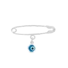 Artikelbild 1 des Artikels “Brosche „Sicherheitsnadel mit Hamsa-Auge“ aus 925 Silber “