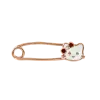 Product image 1 of the product “Brooch “Safety Pin with Cat” in 585 Rose Gold with Cubic Zirconia ”