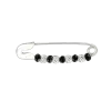 Product image 1 of the product “Brooch “Safety Pin with Black Pearls” in 925 Sterling Silver with Onyx ”