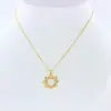 Изображение 1 товара «Колье «Цветок» из жёлтого золота 585 пробы с фианитами »