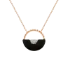 Artikelbild 1 des Artikels “Collier „Halbkreis mit Onyx“ aus 585 Rotgold mit Brillanten und Onyx “