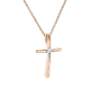 Artikelbild 1 des Artikels “Collier „Kreuz mit Solitär“ aus 585 Rotgold mit Brillanten “