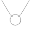 Product image 1 of the product “Necklace “Open Circle” in 925 Sterling Silver with Cubic Zirconia ”
