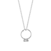 Product image 1 of the product “Necklace “Ring with Solitaire” in 925 Sterling Silver with Cubic Zirconia ”