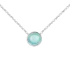 Product image 1 of the product “Necklace “Round Agate Cabochon” in 925 Sterling Silver with Agate ”